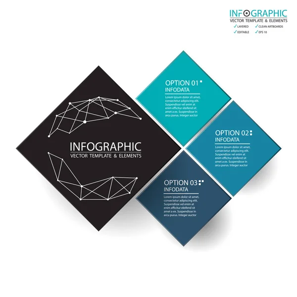 Vector Abstracto Elemento Infografías Paso Diseño Para Diseño Plantillas Financiación — Vector de stock