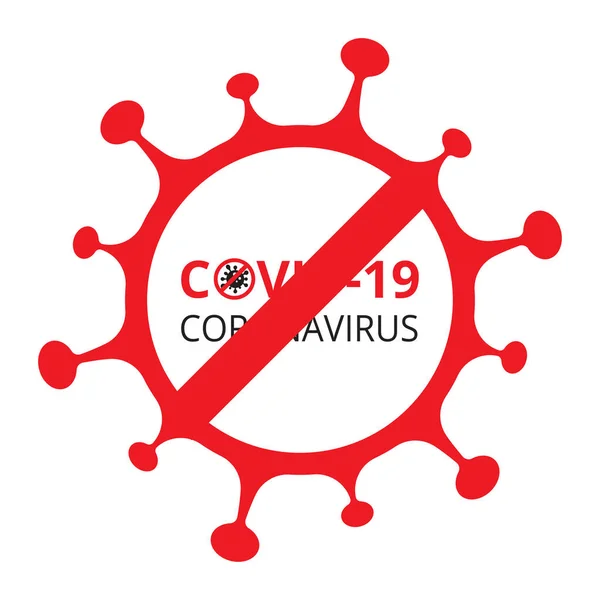 Concepto Coronavirus Covid Banner Signo Icono Novel Coronavirus 2019 Ncov — Archivo Imágenes Vectoriales