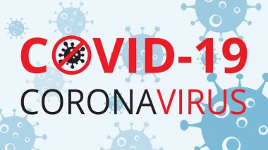 Covid-19 Coronavirus konsepti, Novel Coronavirus (2019-nCoV) simge pankartı. Dünya Sağlık Örgütü WHO, COVID-19 adlı tehlikeli virüs taşıyıcısı Coronavirus hastalığı için yeni bir resmi isim tanıttı..