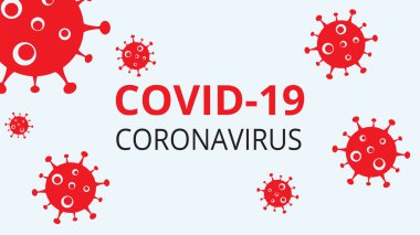 Covid-19 Coronavirus konsepti, Novel Coronavirus (2019-nCoV) simge pankartı. Dünya Sağlık Örgütü WHO, COVID-19 adlı tehlikeli virüs taşıyıcısı Coronavirus hastalığı için yeni bir resmi isim tanıttı..