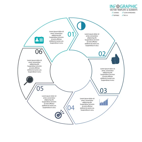 Vector Abstracto Elemento Infografías Paso Diseño Para Diseño Plantillas Financiación — Vector de stock