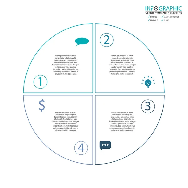 Vector Abstracto Elemento Infografías Paso Diseño Para Diseño Plantillas Financiación — Vector de stock