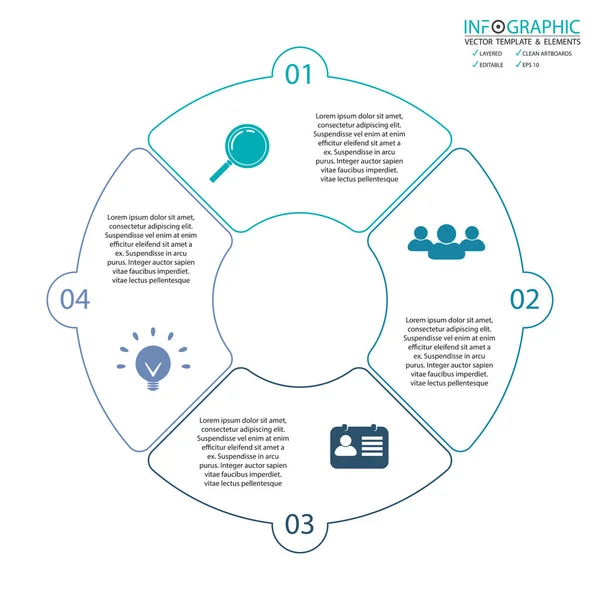 Vector Abstracto Elemento Infografías Paso Diseño Para Diseño Plantillas Financiación — Vector de stock