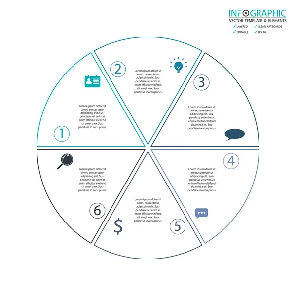 Vector Abstracto Elemento Infografías Paso Diseño Para Diseño Plantillas Financiación — Vector de stock