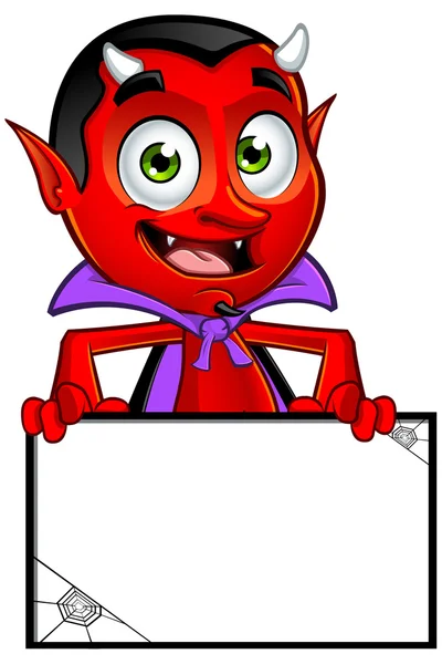 Personagem Diabo dos desenhos animados — Vetor de Stock