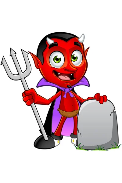 Personagem Diabo dos desenhos animados — Vetor de Stock