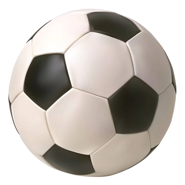 Pallone Calcio Realistico Isolato Sfondo Bianco — Vettoriale Stock