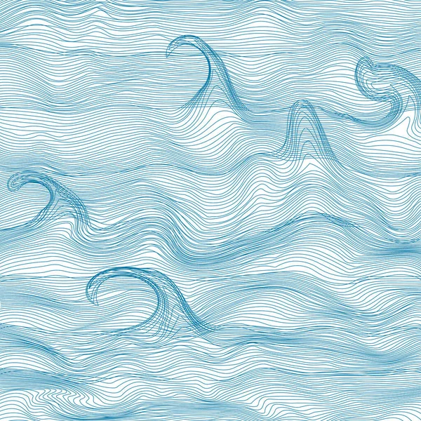 Αδιάλειπτη Μοτίβο Κύματα Χρώματα Ωκεανό — Διανυσματικό Αρχείο