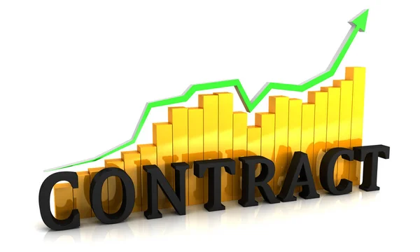 De planning van de stijging van de contracten. 3D — Stockfoto