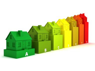 grafik 3D renkli evler