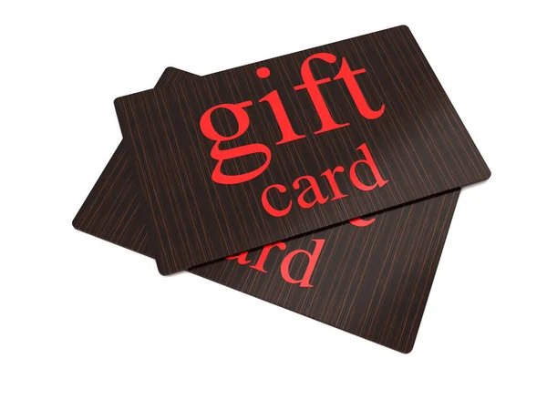 Gift card with wood texture — Stock Photo, Image