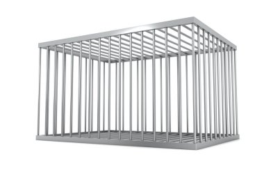Empty metal cage