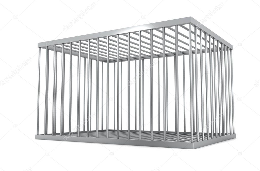 Empty metal cage