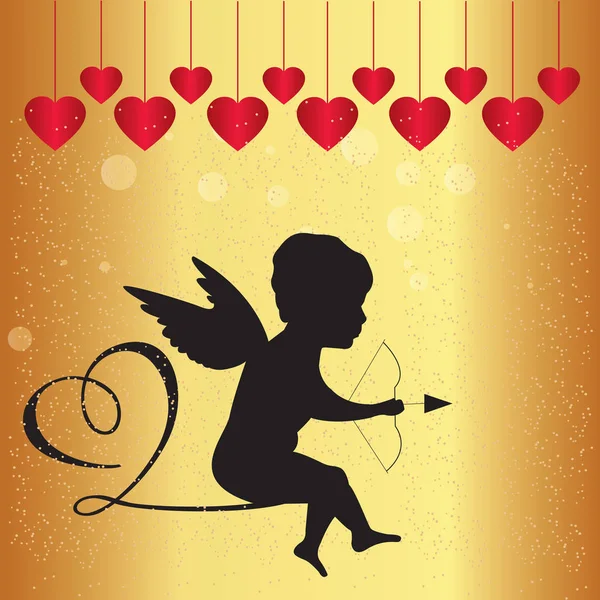 Angel Gift Card — Stock Vector