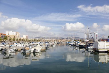 Marina in Puerto de Mazarron, Spain clipart