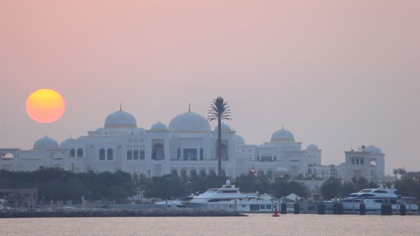 Sheikh Palace w Abu Dhabi, Zjednoczone Emiraty Arabskie — Wideo stockowe