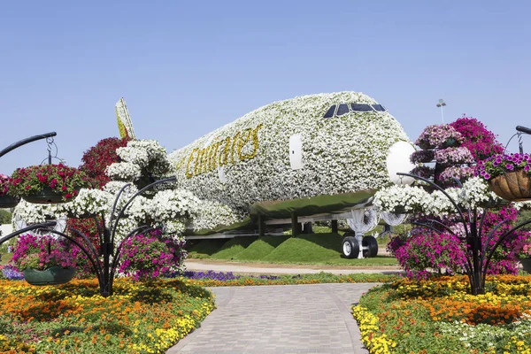 Emirates Airbus au Miracle Garden à Dubaï — Photo