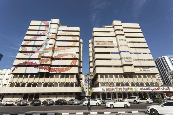 Budynki w mieście Asz-Szarika, Zjednoczone Emiraty Arabskie — Zdjęcie stockowe
