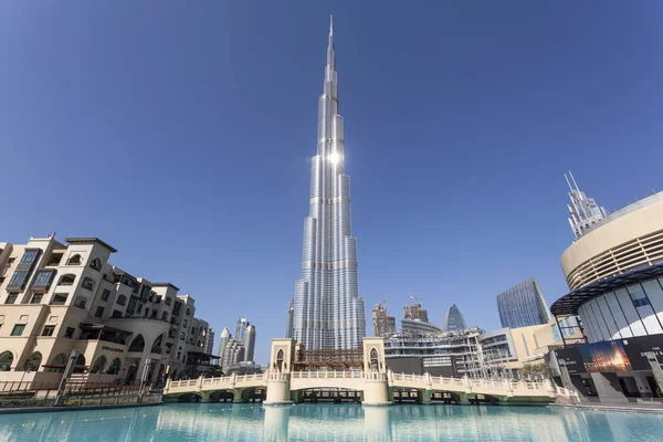 Burj Khalifa en Dubai, Emiratos Árabes Unidos — Foto de Stock