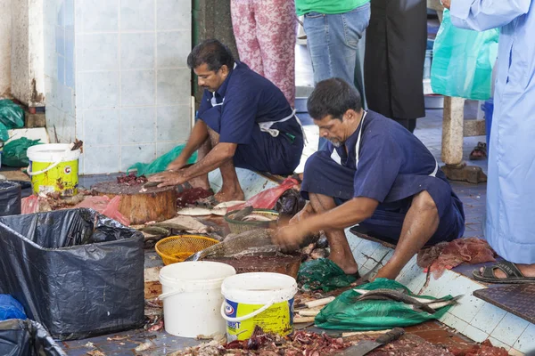 Mercado de pescado en Fujairah, Emiratos Árabes Unidos — Foto de Stock