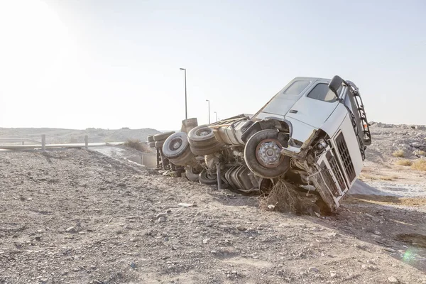 Unfall eines Lastwagens — Stockfoto