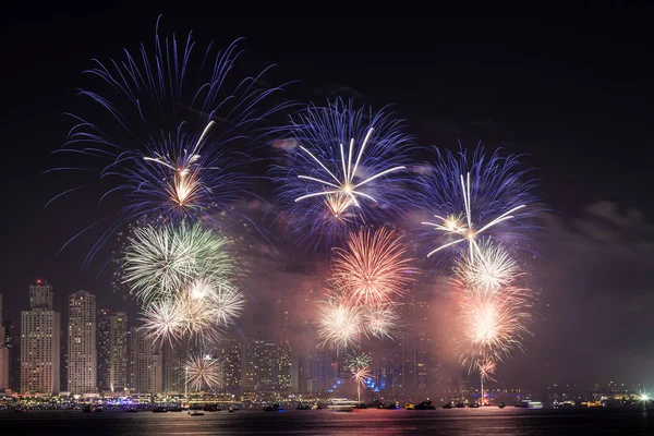 Nationaldagen fyrverkerier i Dubai — Stockfoto