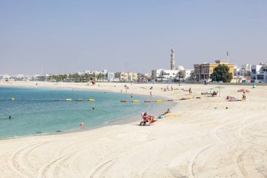 Public beach in Dubai clipart