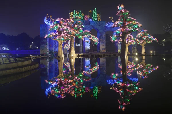 Dubai tuin gloeien — Stockfoto