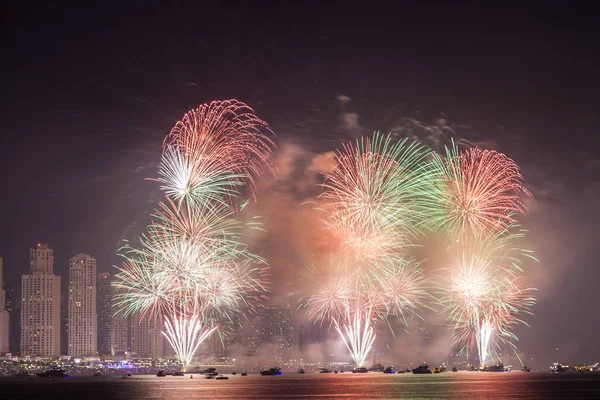 Nationaldagen fyrverkerier i Dubai — Stockfoto