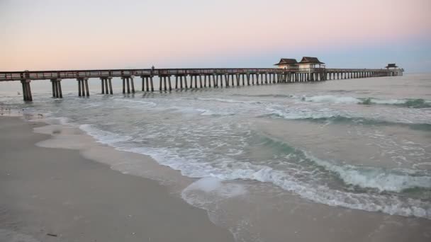 Muelle histórico en Nápoles, Florida — Vídeo de stock