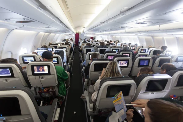 Wnętrze samolotu Eurowings — Zdjęcie stockowe
