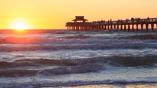 Puesta de sol en Nápoles, Florida — Vídeos de Stock