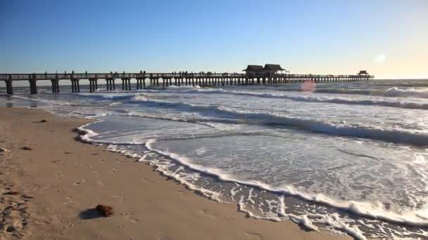 Zonsondergang in Naples, Florida — Stockvideo