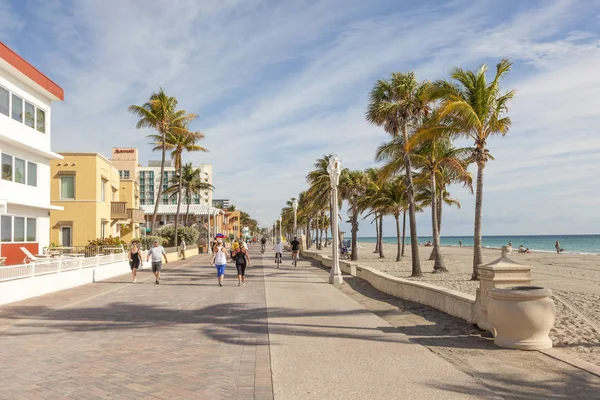 Hollywood Beach széles séta, Florida — Stock Fotó
