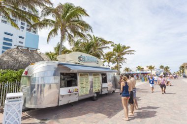 Food Truck in Hollywood Beach, Florida clipart