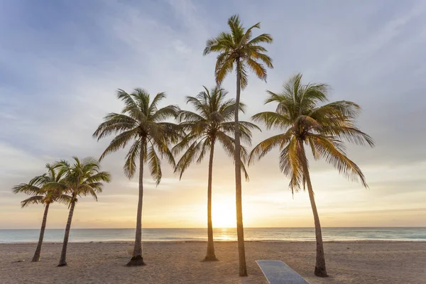 Salida del sol en la playa en Florida — Foto de Stock