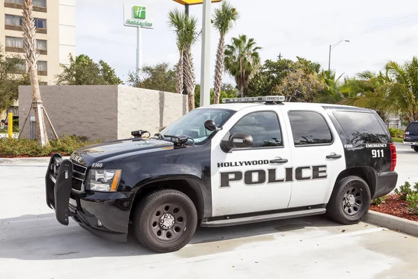 Polizeiauto in hollywood, florida — Stockfoto