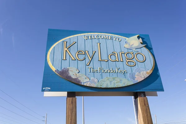 Welcome to Key Largo sign, Florida — Stock Photo, Image