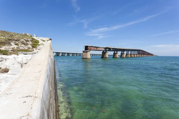 Gammal järnvägsbro på Florida Keys — Stockfoto