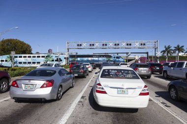 Railroad crossing in Hollywood, Florida clipart