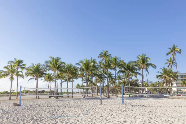 Volejbalové hřiště v Miami Beach, Florida — Stock fotografie