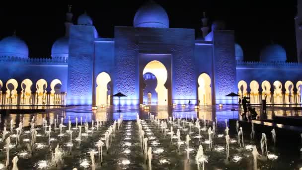 阿拉伯联合酋长国阿布扎比的大清真寺 — 图库视频影像