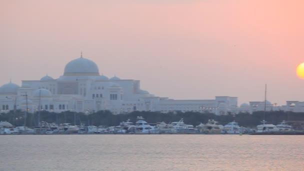 Sheikh Khalifa palace v Abú Dhabí, Spojené arabské emiráty — Stock video