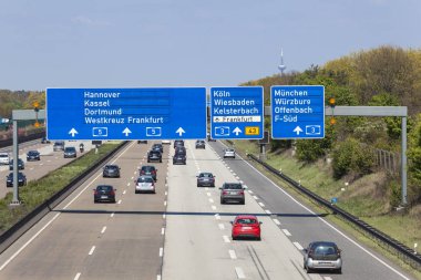 Highway A5 in Germany clipart