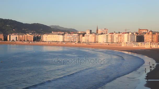 Stadt san sebastian, spanien — Stockvideo