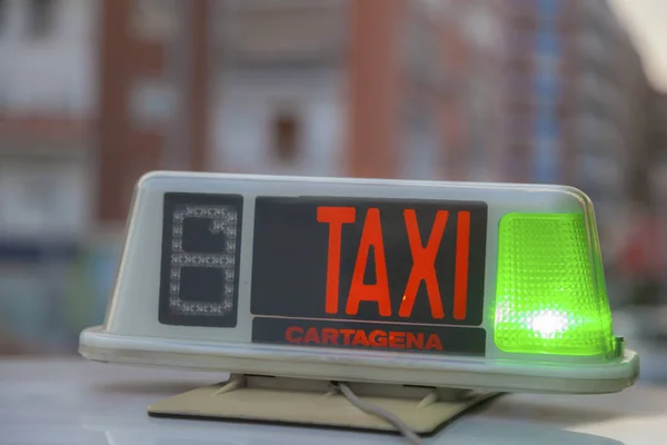 Taxi w Cartagena, Hiszpania — Zdjęcie stockowe