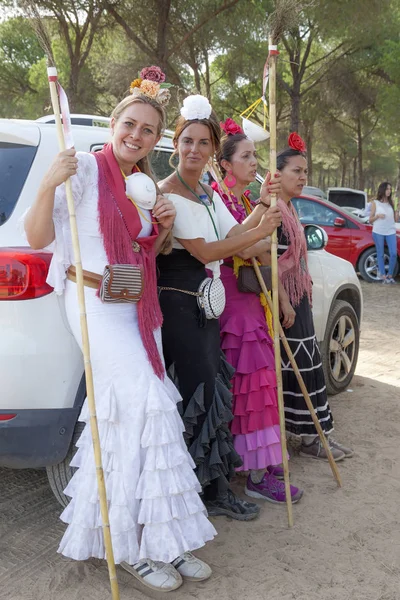 Pielgrzymi na drodze do El Rocio, Hiszpania — Zdjęcie stockowe