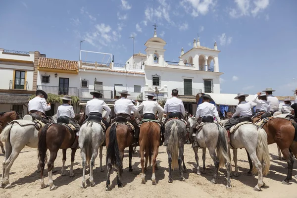 Προσκυνητές στο El Rocio, Ανδαλουσία, Ισπανία — Φωτογραφία Αρχείου