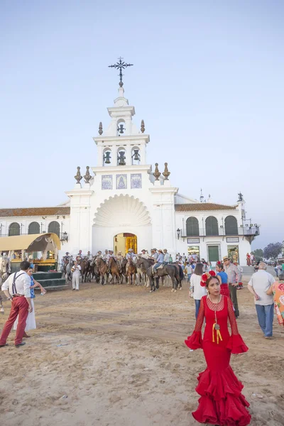 Pielgrzymi w El Rocio, Andaluzja, Południowa Hiszpania — Zdjęcie stockowe