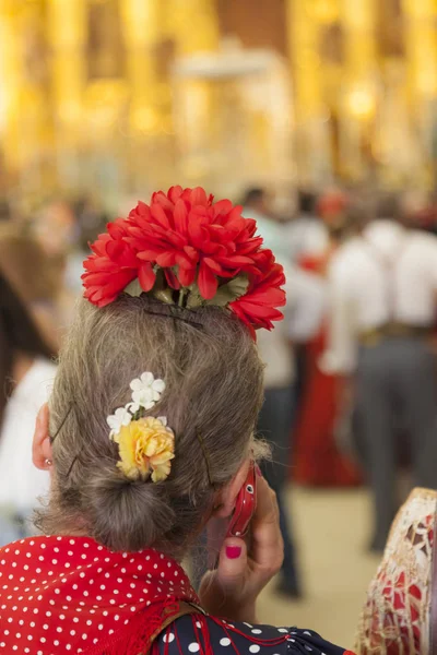 Peregrino dentro do eremitério de El Rocio, Espanha — Fotografia de Stock